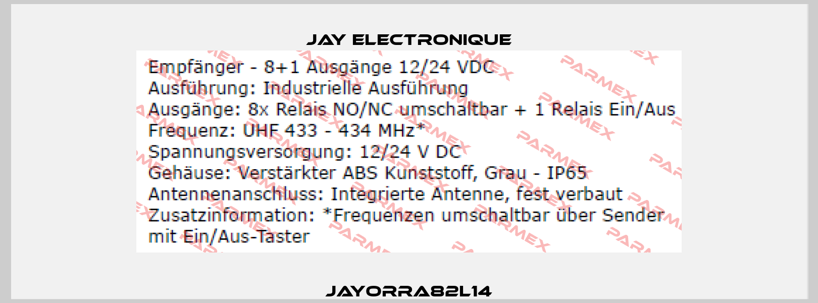 JAYORRA82L14 JAY Electronique