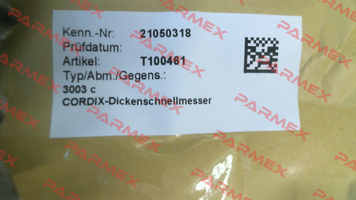 T100461 / 3003 c CORDIX