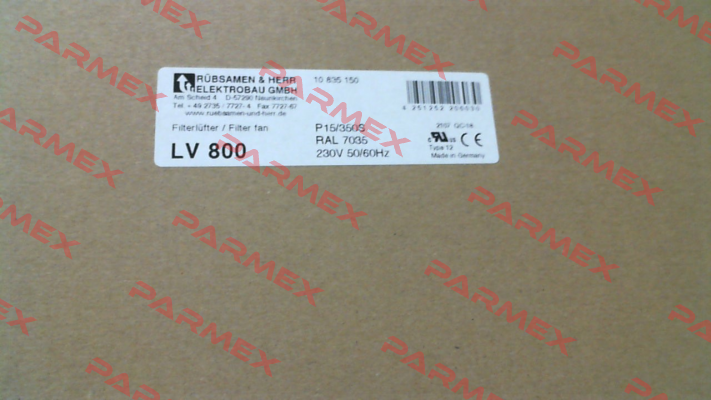 LV 800 light grey RAL 7035 - 230V AC Rübsamen & Herr