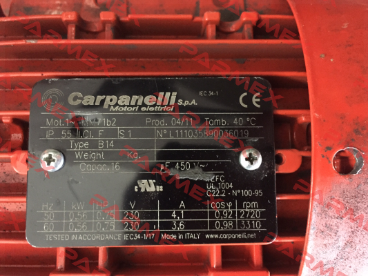 L111035890036019 (Typ MM71b2-UL/CSA)  Carpanelli