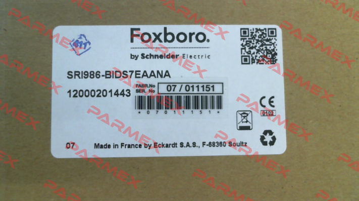 SRI986-BIDS7EAANA Foxboro (by Schneider Electric)