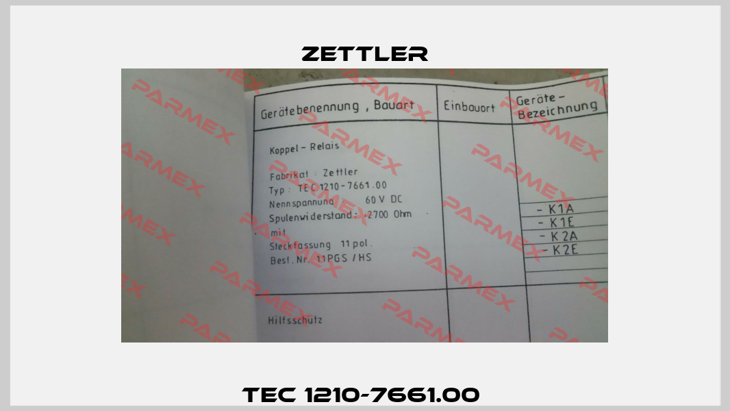 TEC 1210-7661.00  Zettler