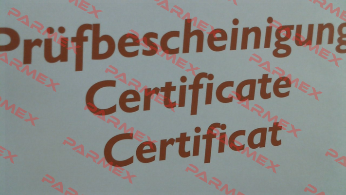 Inspection certificate for DTX-4000 Hans Schmidt
