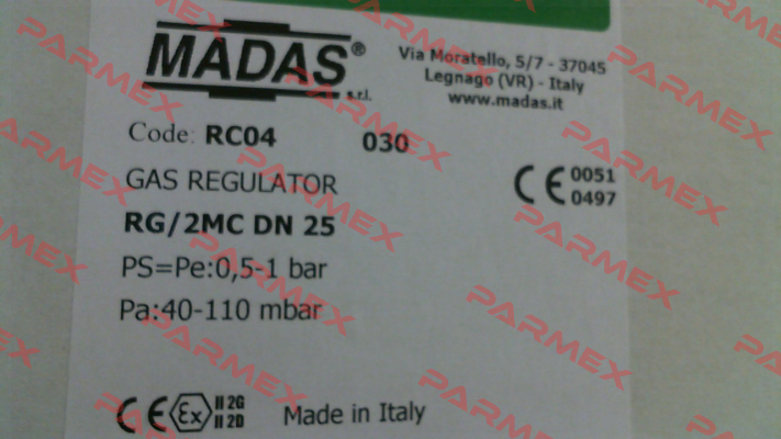 FRG/2MC / DN25 Madas