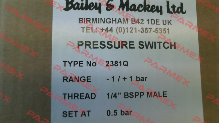 Type 2381Q (05 87940 165) Bailey & Mackey