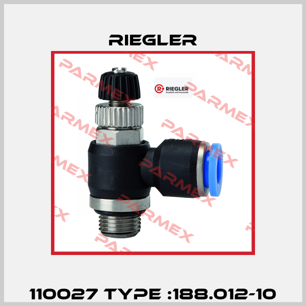 110027 Type :188.012-10 Riegler