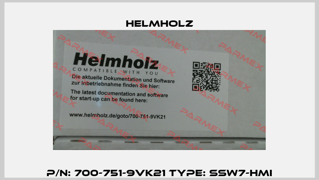 P/N: 700-751-9VK21 Type: SSW7-HMI Helmholz