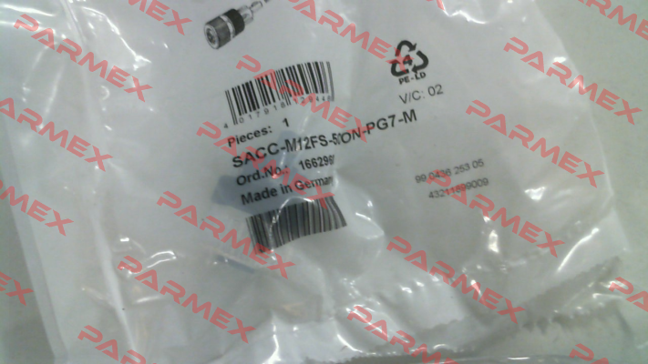 p/n: 1662968, Type: SACC-M12FS-5CON-PG 7-M Phoenix Contact