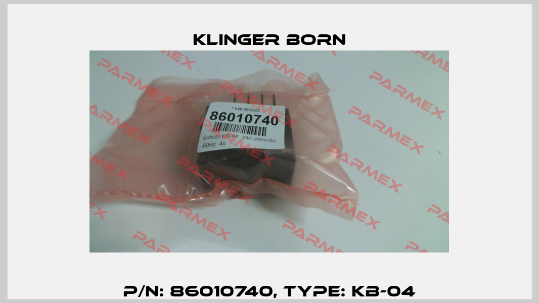 P/N: 86010740, Type: KB-04 Klinger Born