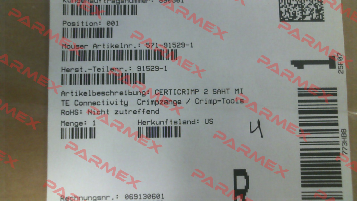 91529-1 TE Connectivity (Tyco Electronics)