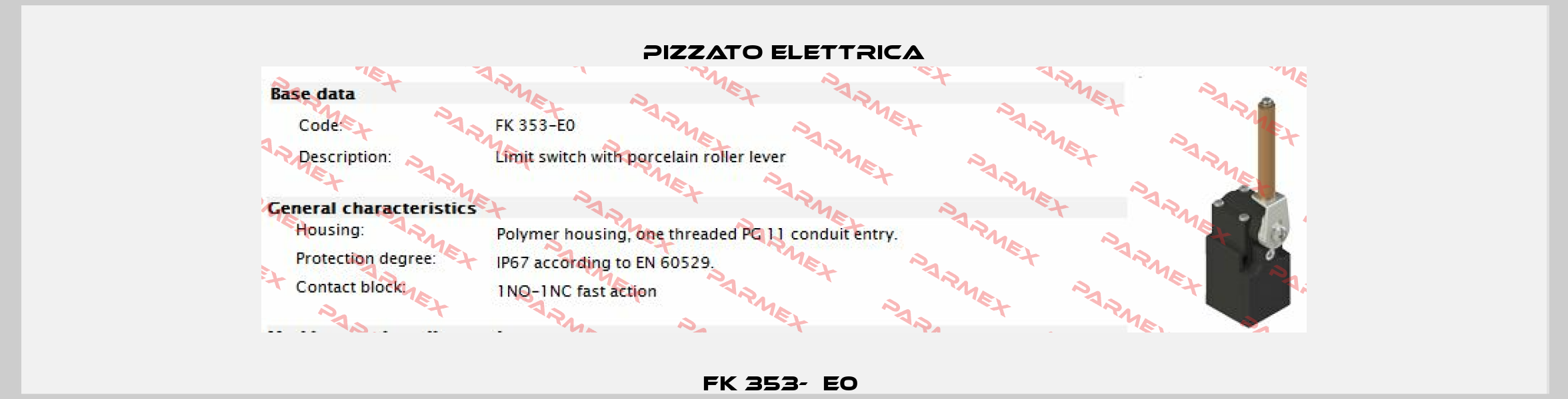 FK 353-⁠E0  Pizzato Elettrica