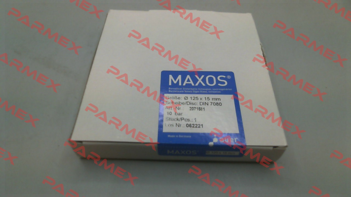DIN 7080-10 125x15mm Maxos