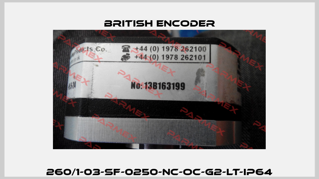 260/1-03-SF-0250-NC-OC-G2-LT-IP64 British Encoder
