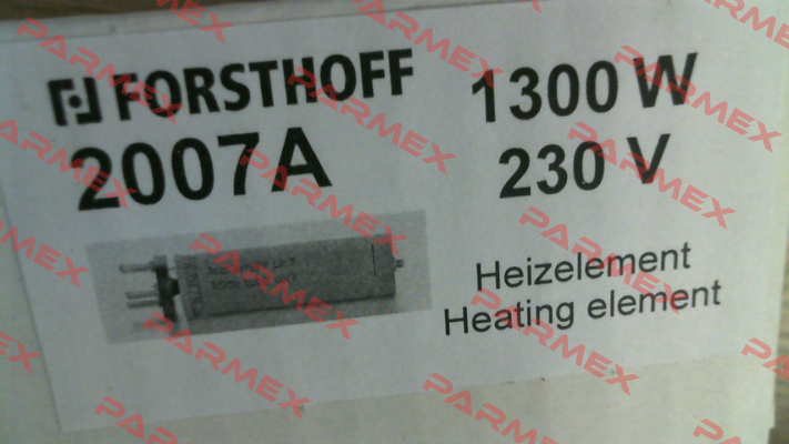 2007A / Heating element 1300 W 230 V type K Forsthoff