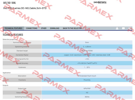 AK1/A0-1ANL Micro Detectors / Diell (now Datasensing)