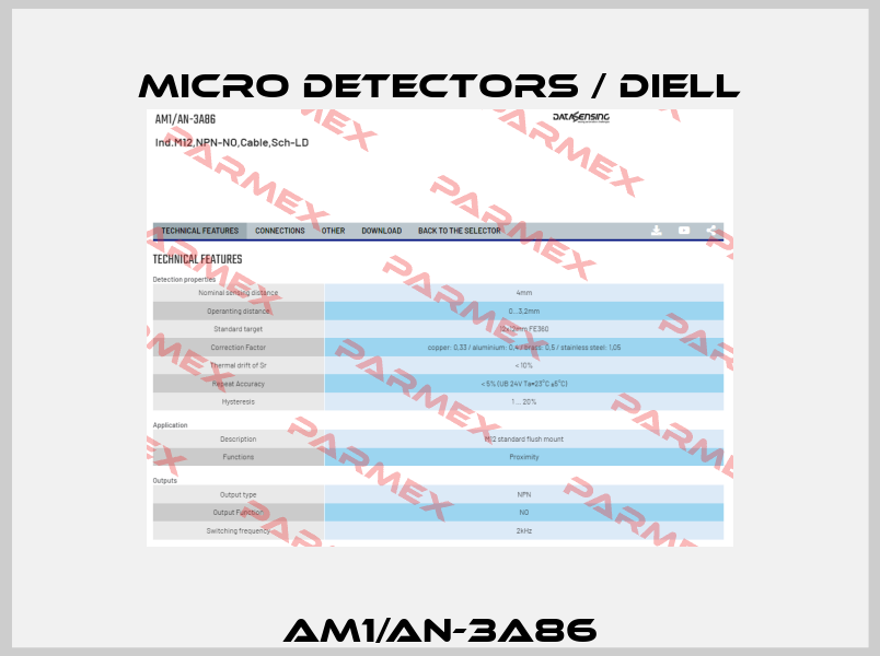 AM1/AN-3A86 Micro Detectors / Diell