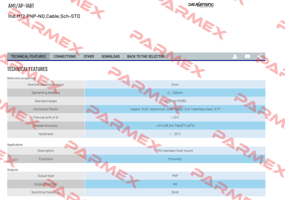 AM1/AP-1A8T Micro Detectors / Diell (now Datasensing)
