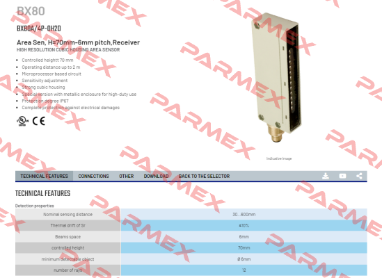 BX80A/4P-0H2D Micro Detectors / Diell (now Datasensing)