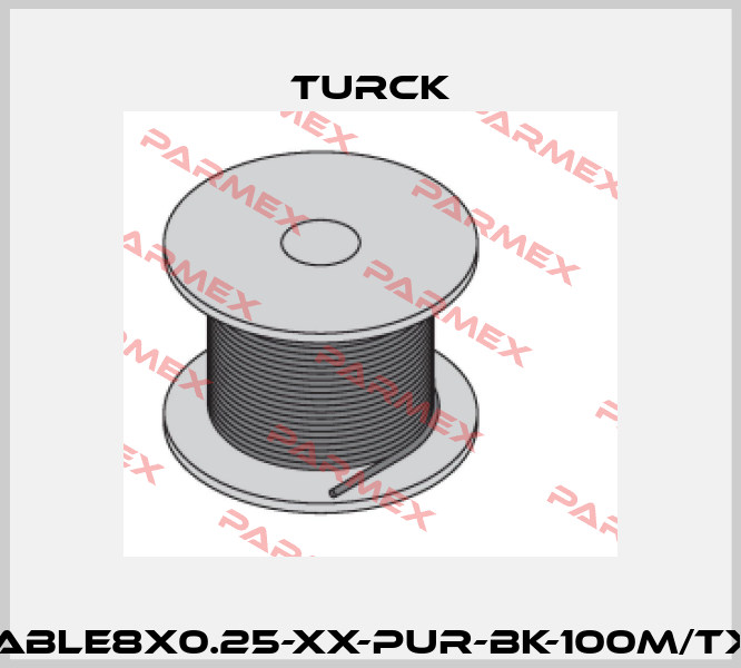 CABLE8X0.25-XX-PUR-BK-100M/TXL Turck