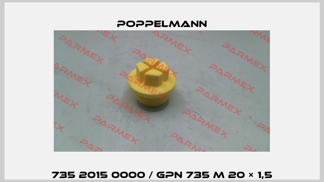 735 2015 0000 / GPN 735 M 20 × 1,5 Poppelmann