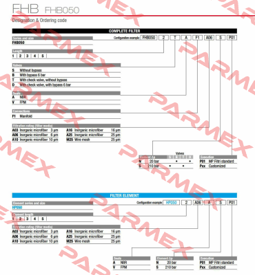 FHB-050-1-B-A-F1-A10-N-P01 MP Filtri