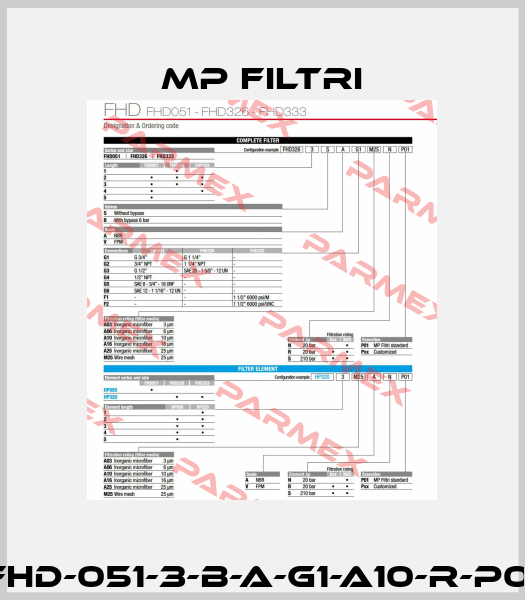 FHD-051-3-B-A-G1-A10-R-P01 MP Filtri