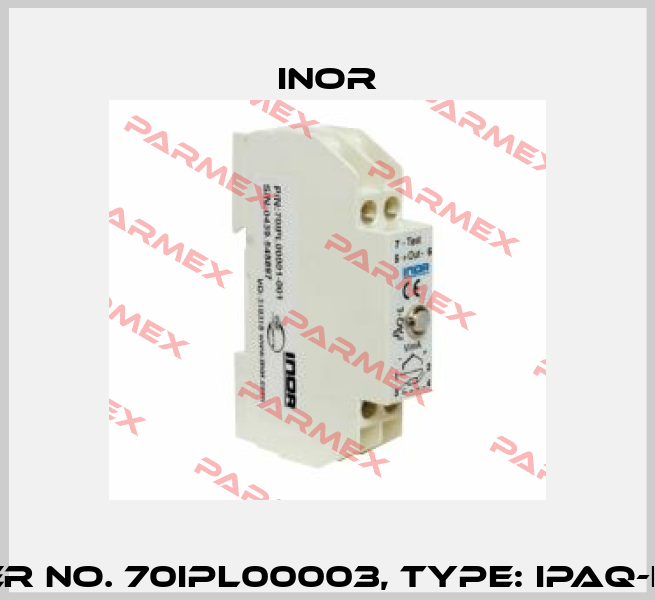 Order No. 70IPL00003, Type: IPAQ-L(mA) Inor