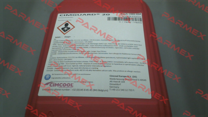 Cimguard 20 (5L container) Cimcool