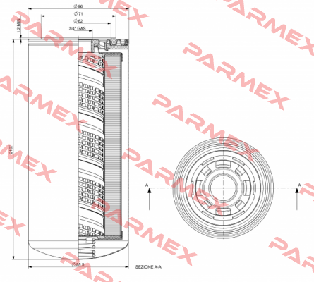 P/N: 1103 Type: CS-150-A03-A MP Filtri