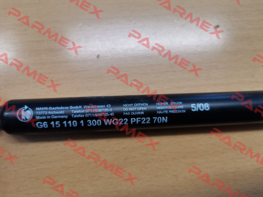 G06-15ST-22841 / G 06 15 0110 1 0300 WG22 PF22 00070N Hahn Gasfedern
