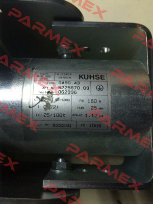 P/N: 5225870.03, Type: GA 90.43 230V AC 25/100%ED Kuhse