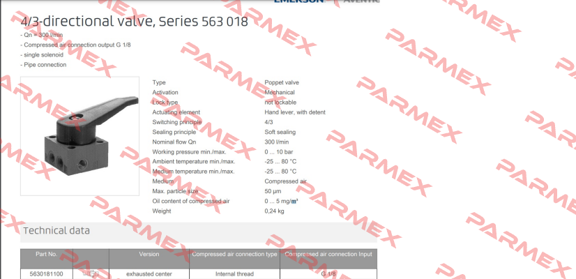 5630181100 / VR04-4/3EC-LEV Rexroth