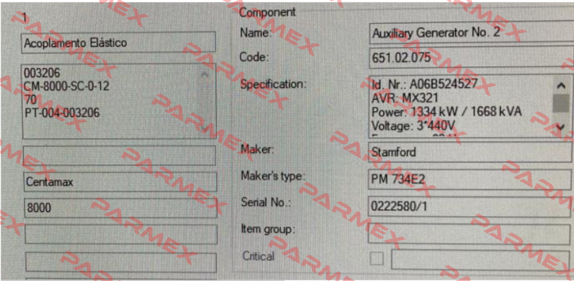 PN: 7600 / 004S-08000-GUEL-031891 CENTAMAX