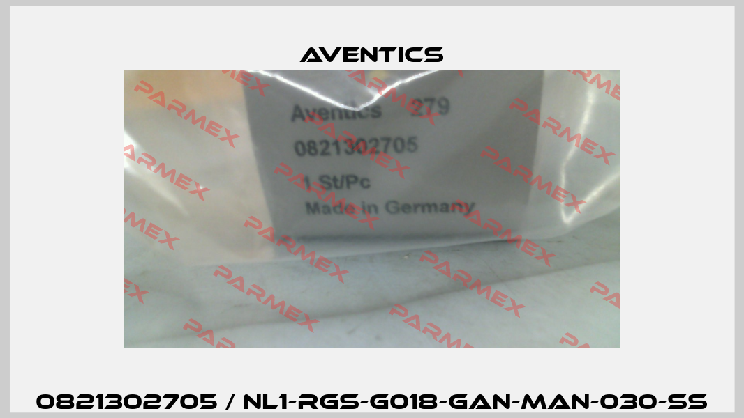 0821302705 / NL1-RGS-G018-GAN-MAN-030-SS Aventics
