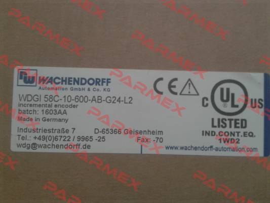 Coupling 10mmx40mm for encoder WDGI 58C-10-600-AB-G24-L2  Wachendorff