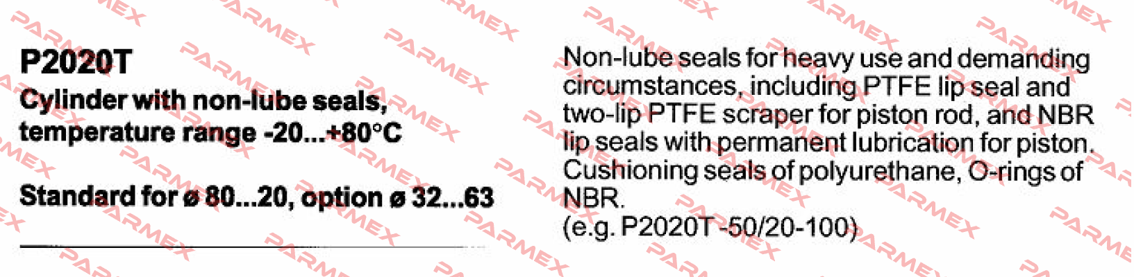 SEAL KIT P2020-80/25  Pimatic