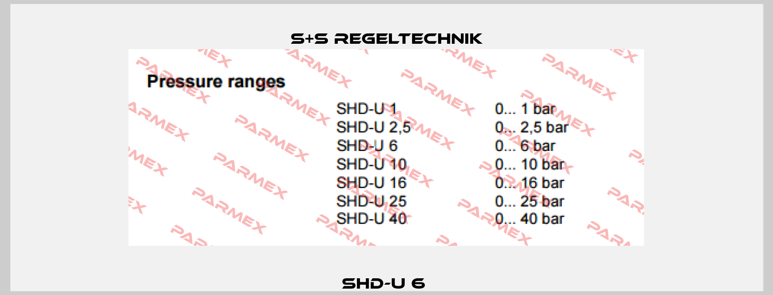 SHD-U 6  S+S REGELTECHNIK